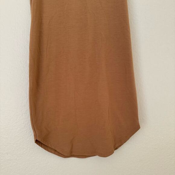 Forever 21 Women's Brown Sleeveless Midi Dress Racerback Casual Size Small - Picture 3 of 6